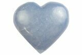 1.8" Polished Blue Angelite (Anhydrite) Heart - Photo 3